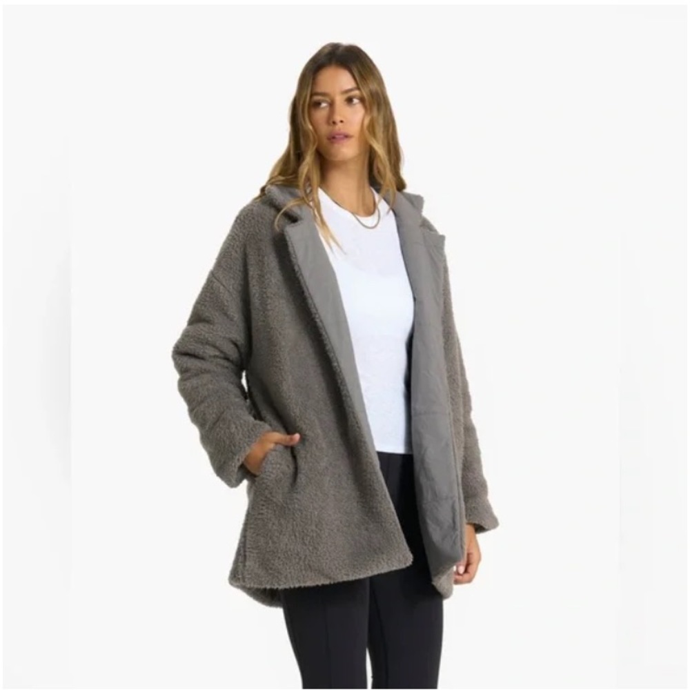 VGUC Vuori Cozy Sherpa blazer smoke grey XS/S